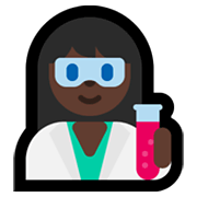 👩🏿‍🔬 Emoji Cientista Mulher: Pele Escura na Microsoft Windows 11.