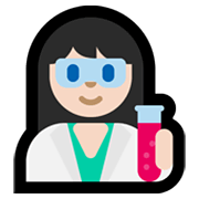 👩🏻‍🔬 Emoji Cientista Mulher: Pele Clara na Microsoft Windows 11.