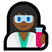 👩🏾‍🔬 Emoji Cientista Mulher: Pele Morena Escura na Microsoft Windows 11.