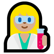 👩🏼‍🔬 Emoji Científica: Tono De Piel Claro Medio en Microsoft Windows 11.