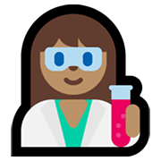 Emoji 👩🏽‍🔬 Scienziata: Carnagione Olivastra su Microsoft Windows 11.