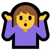 Emoji 🤷‍♀️ Donna Che Scrolla Le Spalle su Microsoft Windows 11.