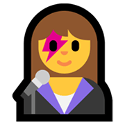 👩‍🎤 Emoji Cantora na Microsoft Windows 11.