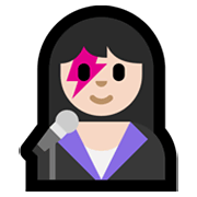Emoji 👩🏻‍🎤 Cantante Donna: Carnagione Chiara su Microsoft Windows 11.