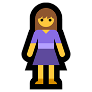 🧍‍♀️ Emoji stehende Frau Microsoft Windows 11.