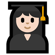 Emoji 👩🏻‍🎓 Studentessa: Carnagione Chiara su Microsoft Windows 11.