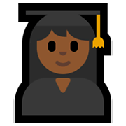 👩🏾‍🎓 Emoji Studentin: mitteldunkle Hautfarbe Microsoft Windows 11.