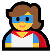 🦸‍♀️ Emoji Super-heroína na Microsoft Windows 11.