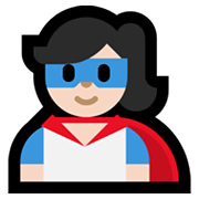 Émoji 🦸🏻‍♀️ Super-héroïne : Peau Claire sur Microsoft Windows 11.
