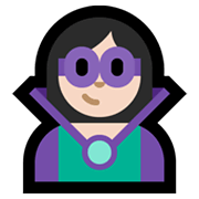 🦹🏻‍♀️ Emoji Supervillana: Tono De Piel Claro en Microsoft Windows 11.