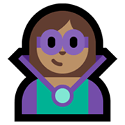 🦹🏽‍♀️ Emoji Supervillana: Tono De Piel Medio en Microsoft Windows 11.