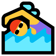 Emoji 🏊‍♀️ Nuotatrice su Microsoft Windows 11.