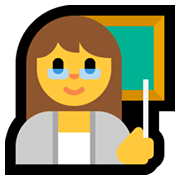 👩‍🏫 Emoji Lehrerin Microsoft Windows 11.