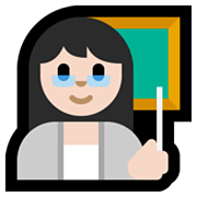 👩🏻‍🏫 Emoji Professora: Pele Clara na Microsoft Windows 11.