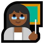 👩🏾‍🏫 Emoji Profesora: Tono De Piel Oscuro Medio en Microsoft Windows 11.