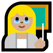 Emoji 👩🏼‍🏫 Professoressa: Carnagione Abbastanza Chiara su Microsoft Windows 11.