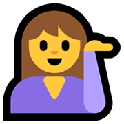 💁‍♀️ Emoji Empleada De Mostrador De Información en Microsoft Windows 11.