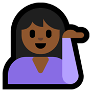 💁🏾‍♀️ Emoji Mulher Com A Palma Virada Para Cima: Pele Morena Escura na Microsoft Windows 11.