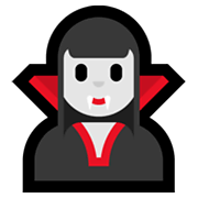 🧛‍♀️ Emoji weiblicher Vampir Microsoft Windows 11.