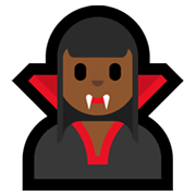 🧛🏾‍♀️ Emoji Vampiresa: Tono De Piel Oscuro Medio en Microsoft Windows 11.