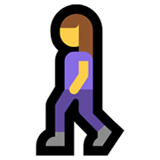 🚶‍♀️ Emoji Mujer Caminando en Microsoft Windows 11.