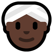 👳🏿‍♀️ Emoji Mulher Com Turbante: Pele Escura na Microsoft Windows 11.