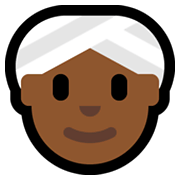👳🏾‍♀️ Emoji Frau mit Turban: mitteldunkle Hautfarbe Microsoft Windows 11.
