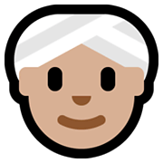 Emoji 👳🏼‍♀️ Donna Con Turbante: Carnagione Abbastanza Chiara su Microsoft Windows 11.