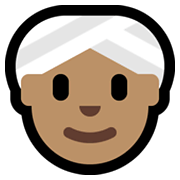 Emoji 👳🏽‍♀️ Donna Con Turbante: Carnagione Olivastra su Microsoft Windows 11.