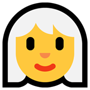 👩‍🦳 Emoji Mulher: Cabelo Branco na Microsoft Windows 11.