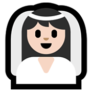 👰🏻‍♀️ Emoji Frau in einem Schleier: helle Hautfarbe Microsoft Windows 11.