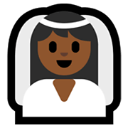👰🏾‍♀️ Emoji Mujer Con Velo: Tono De Piel Oscuro Medio en Microsoft Windows 11.