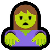 🧟‍♀️ Emoji weiblicher Zombie Microsoft Windows 11.