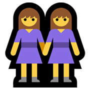 Emoji 👭 Due Donne Che Si Tengono Per Mano su Microsoft Windows 11.