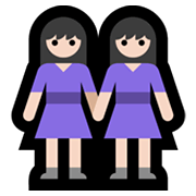 Emoji 👭🏻 Due Donne Che Si Tengono Per Mano: Carnagione Chiara su Microsoft Windows 11.