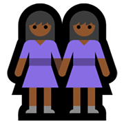 👭🏾 Emoji Duas Mulheres De Mãos Dadas: Pele Morena Escura na Microsoft Windows 11.