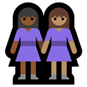 👩🏾‍🤝‍👩🏽 Emoji Mujeres De La Mano: Tono De Piel Oscuro Medio Y Tono De Piel Medio en Microsoft Windows 11.