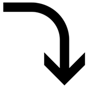 Emoji ⤵️ Freccia Curva In Basso su Microsoft Windows 8.0.