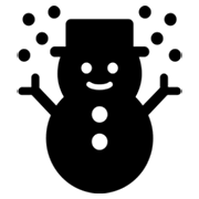 ⛇ Emoji Muñeco de nieve negro en Microsoft Windows 8.0.