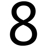 8️ Emoji Numero ocho en Microsoft Windows 8.0.