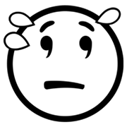😥 Emoji trauriges aber erleichtertes Gesicht Microsoft Windows 8.0.