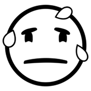 Emoji 😓 Faccina Sudata su Microsoft Windows 8.0.