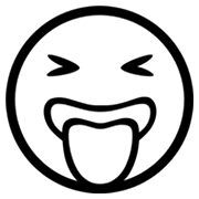 Emoji 😝 Faccina Con Un Gran Sorriso Che Mostra La Lingua su Microsoft Windows 8.0.