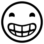 Emoji 😁 Faccina Raggiante Con Occhi Felici su Microsoft Windows 8.0.
