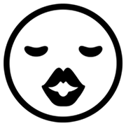 😚 Emoji küssendes Gesicht mit geschlossenen Augen Microsoft Windows 8.0.