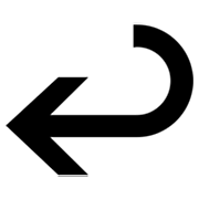 ↩️ Emoji Flecha Derecha Curvándose A La Izquierda en Microsoft Windows 8.0.