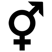 Émoji ⚥ Symbole masculin et féminin combiné sur Microsoft Windows 8.0.