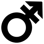 ⚦ Emoji Signo de masculino con guión en Microsoft Windows 8.0.