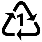♳ Emoji Símbolo de reciclagem para plástico-tipo 1 na Microsoft Windows 8.0.