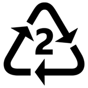 Émoji ♴ Symbole de recyclage du plastique type-2 sur Microsoft Windows 8.0.